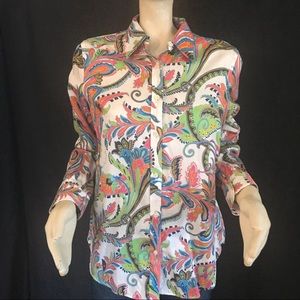 Lauren Ralph Lauren Non-Iron Paisley Print Blouse